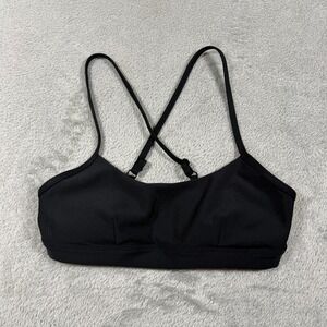 Alo Yoga Airlift Intrigue Sports Bra Women XS Black Strappy Yoga W9557R